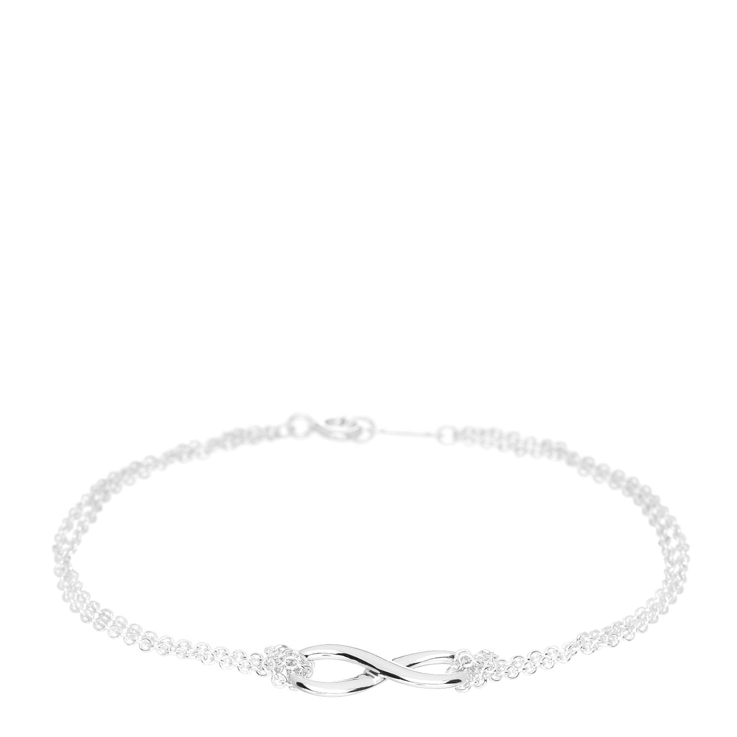 Sterling Silver Infinity Double Chain Bracelet