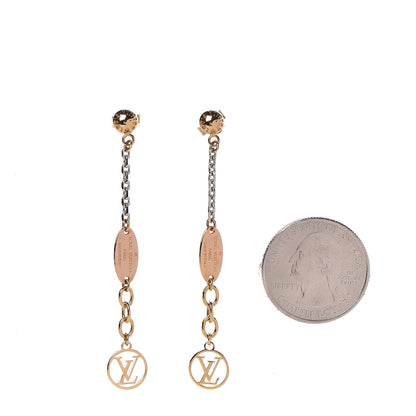 Louis Vuitton Logomania Earrings Gold 2 of 4