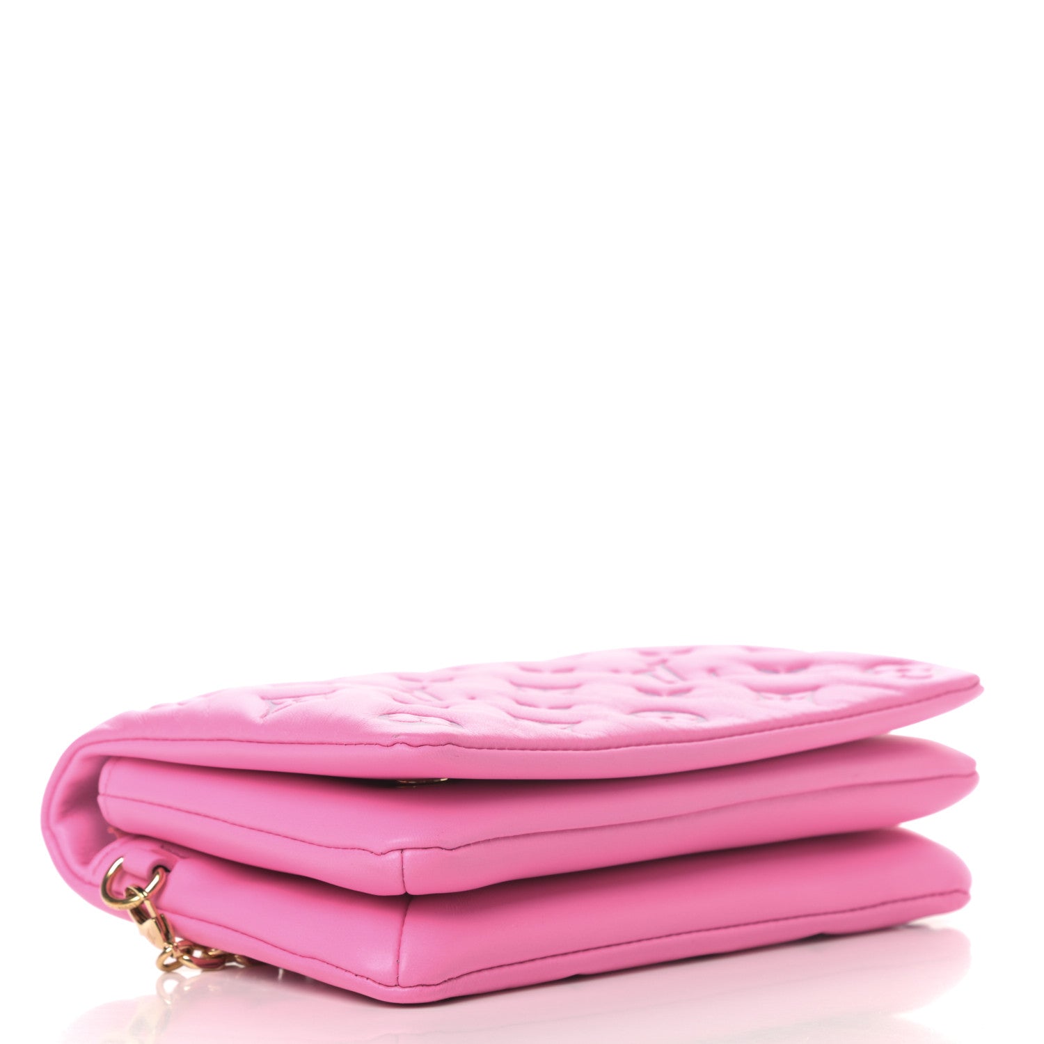 Louis Vuitton Lambskin Embossed Monogram Vuittamins Pochette Coussin Rose Violet 4 of 12