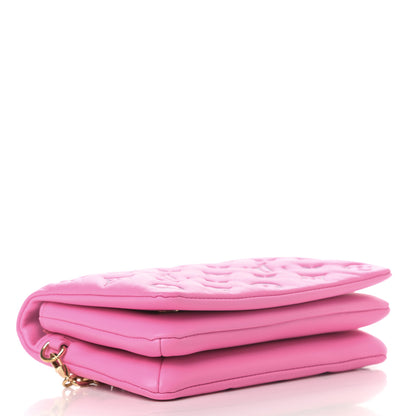 Louis Vuitton Lambskin Embossed Monogram Vuittamins Pochette Coussin Rose Violet 4 of 12
