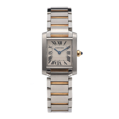 Cartier Stainless Steel 18K Yellow Gold 20mm Tank Francaise Quartz Watch 1 of 5