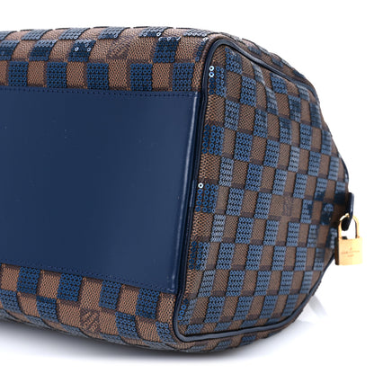 Louis Vuitton Damier Paillettes Speedy 30 Blue 11 of 11
