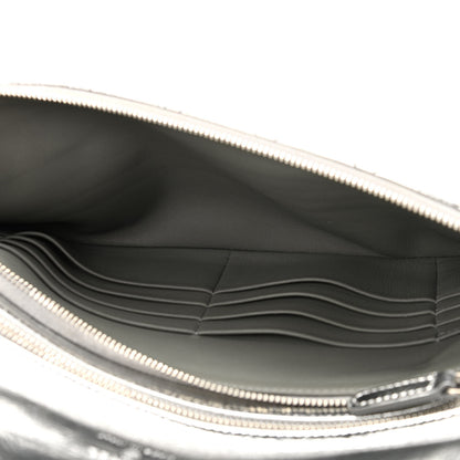 Chanel Metallic Crumpled Calfskin Small 31 Pouch Silver 5 of 11
