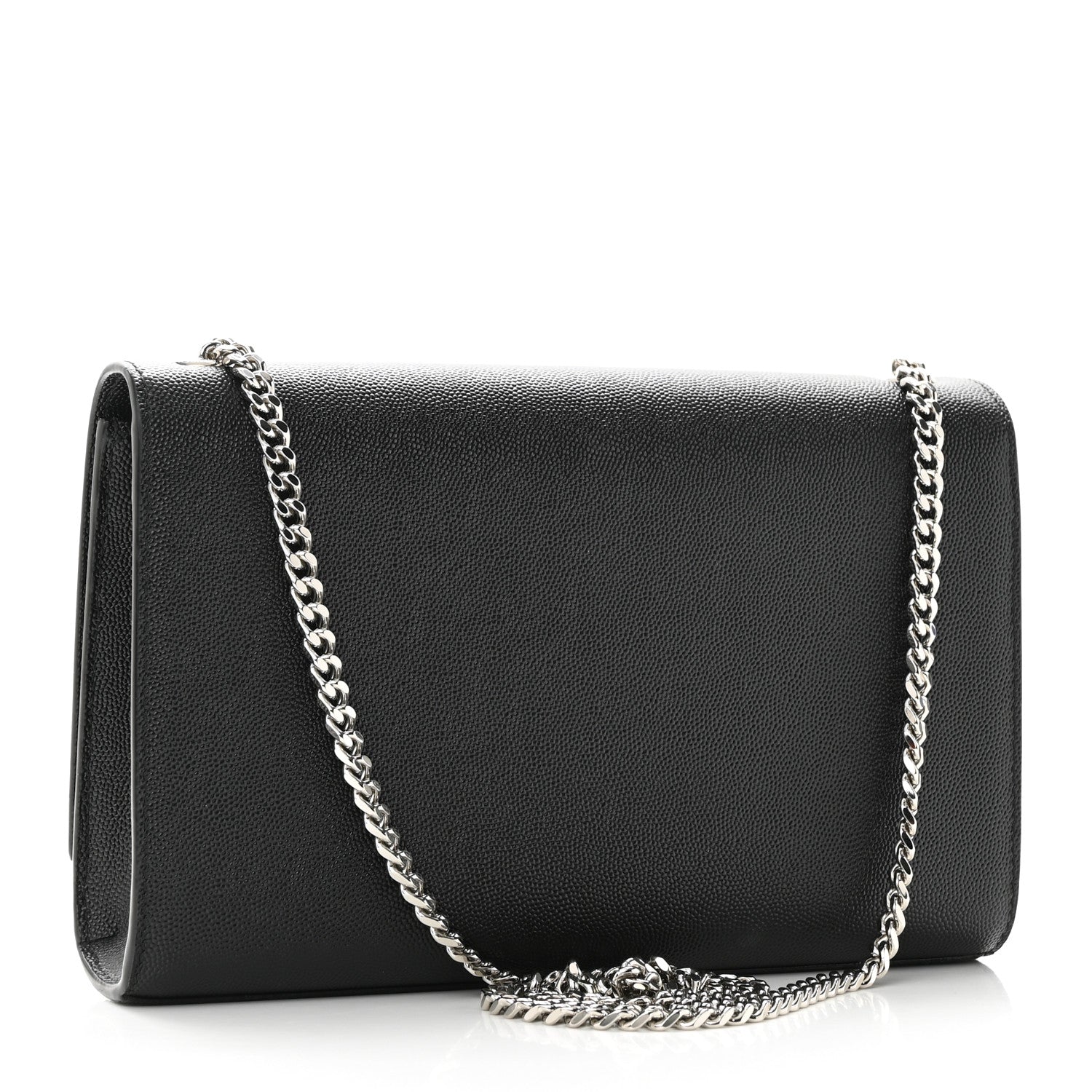 Saint Laurent Grain De Poudre Medium Classic Monogram Kate Satchel Black 4 of 9