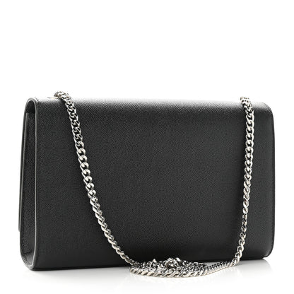 Saint Laurent Grain De Poudre Medium Classic Monogram Kate Satchel Black 4 of 9