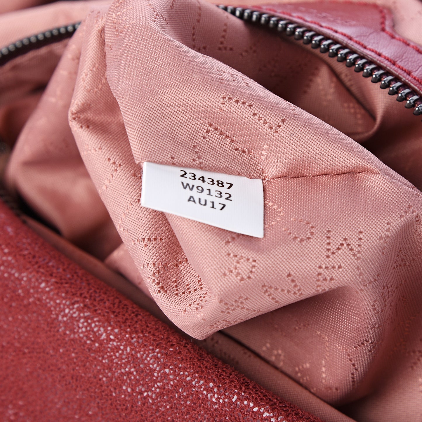 Shaggy Deer Falabella Fold Over Tote Burgundy