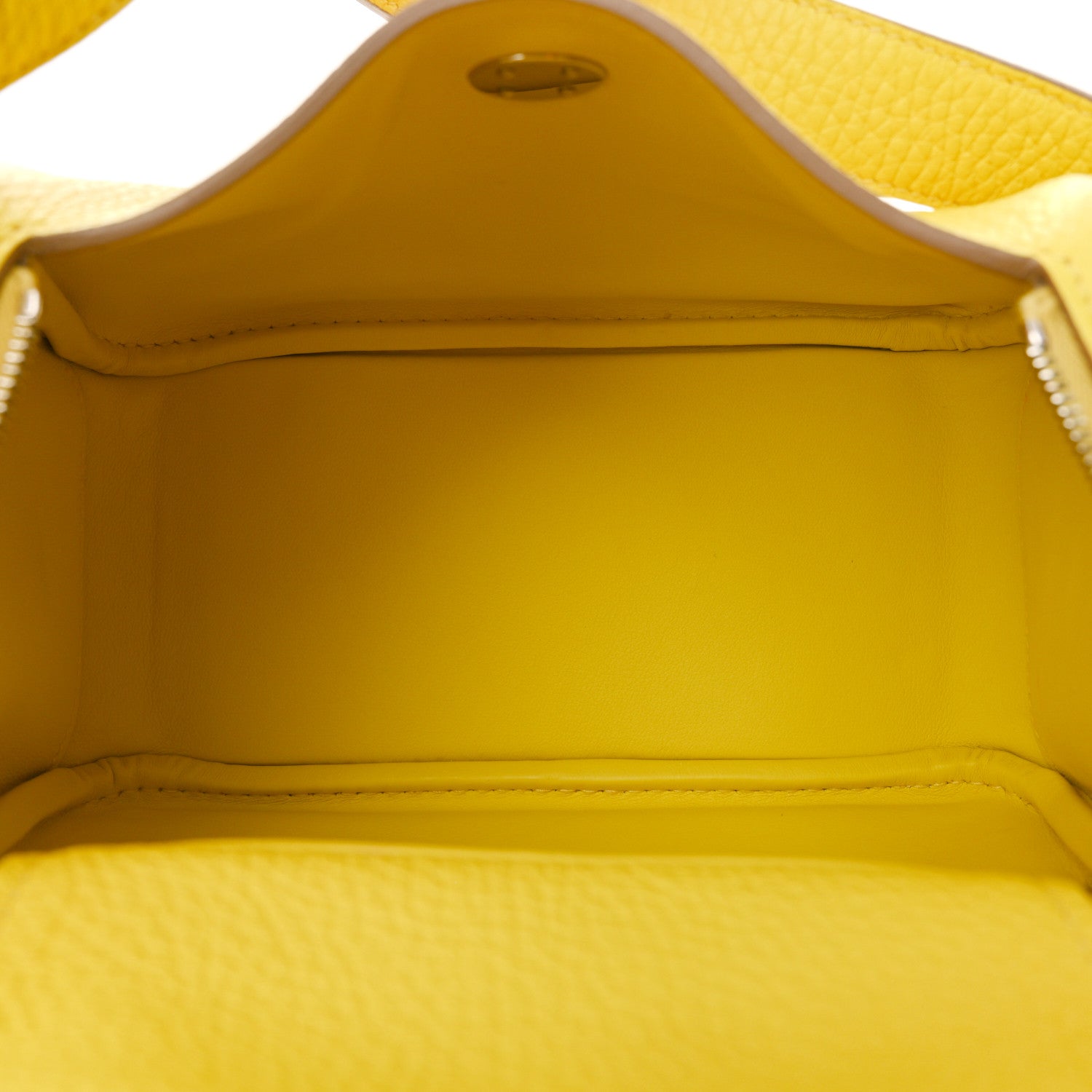 Hermes Taurillon Clemence Mini Lindy 20 Lime 5 of 10