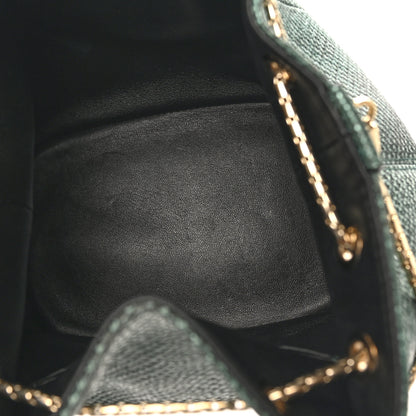 Bulgari Metallic Karung Serpenti Forever Bucket Bag Emerald Green 8 of 17