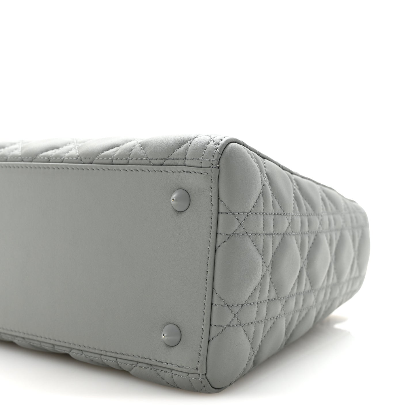 Ultra Matte Calfskin Cannage Medium Lady Dior Grey Stone