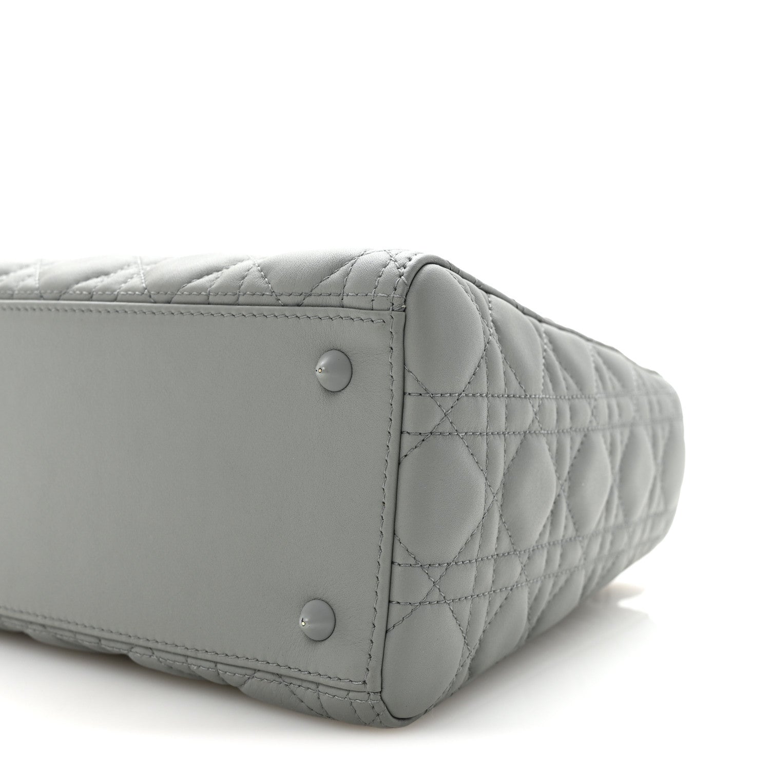 Christian Dior Ultra Matte Calfskin Cannage Medium Lady Dior Grey Stone 9 of 9
