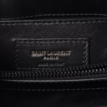 Saint Laurent Calfskin Y Quilted Monogram Small Loulou Chain Satchel Black 7 of 11