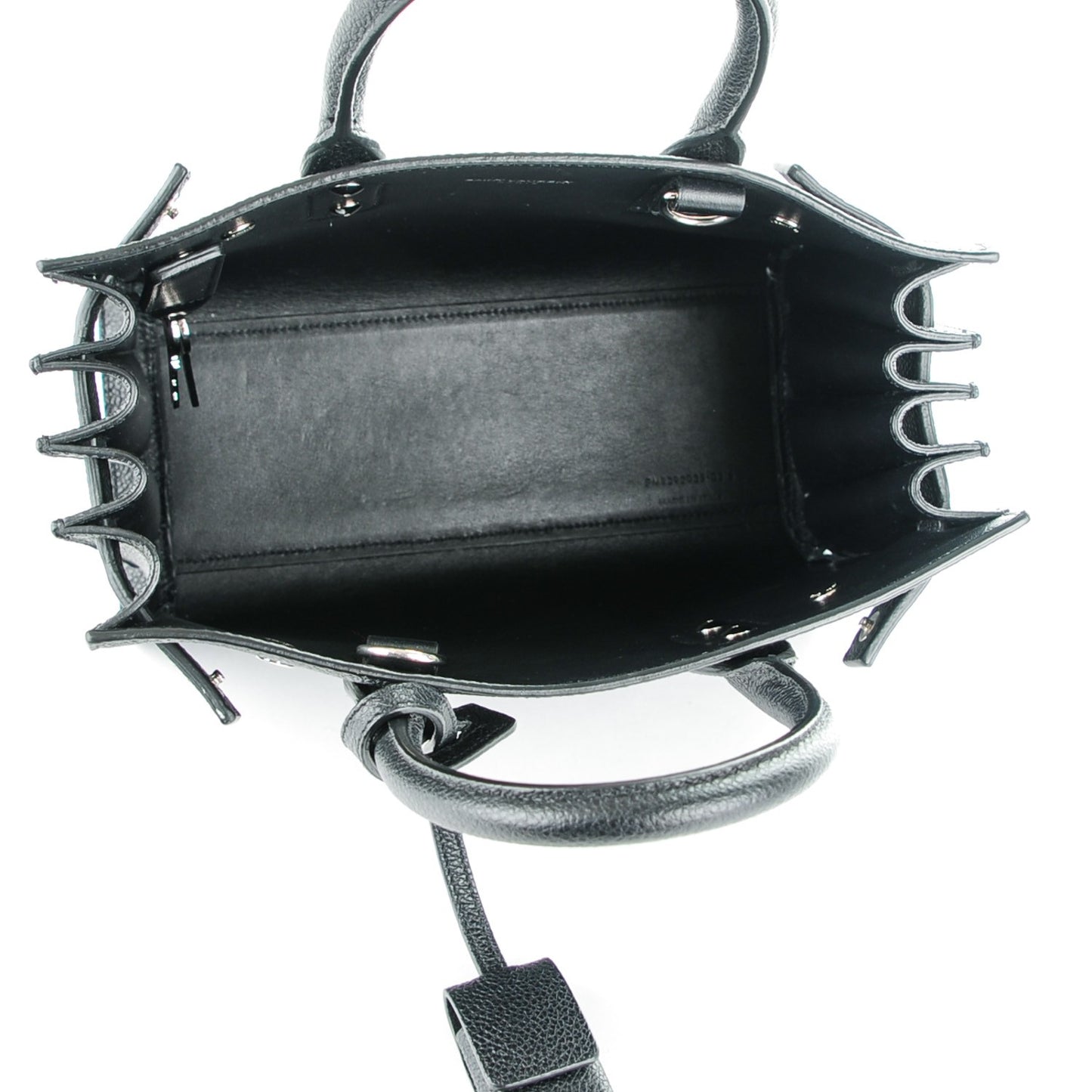 Grained Calfskin Nano Sac De Jour Black