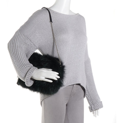 Louis Vuitton Fox Fur Lambskin Pochette Chaine Renard Vert Fonce 2 of 7