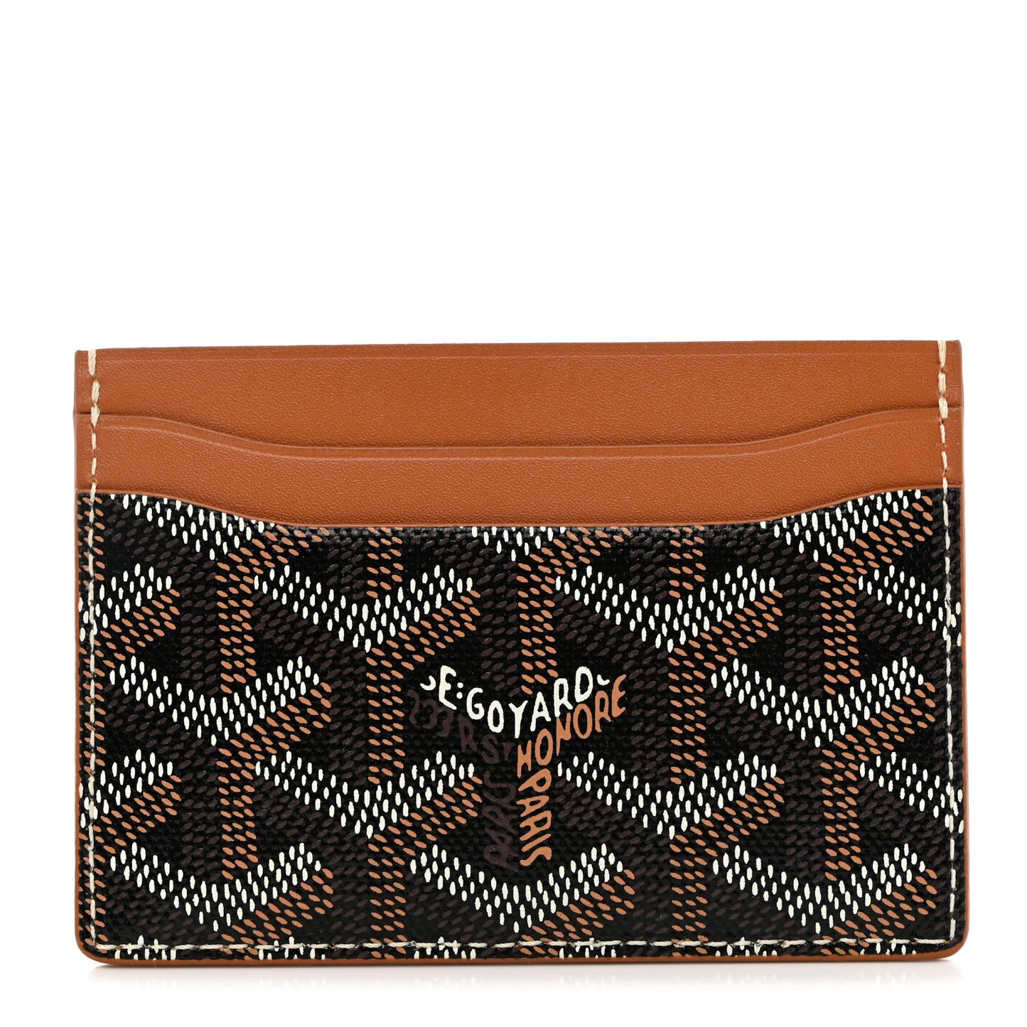 Goyardine Saint Sulpice Card Holder Black Gold