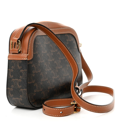 Celine Triomphe Canvas Small Camera Bag Tan 3 of 10