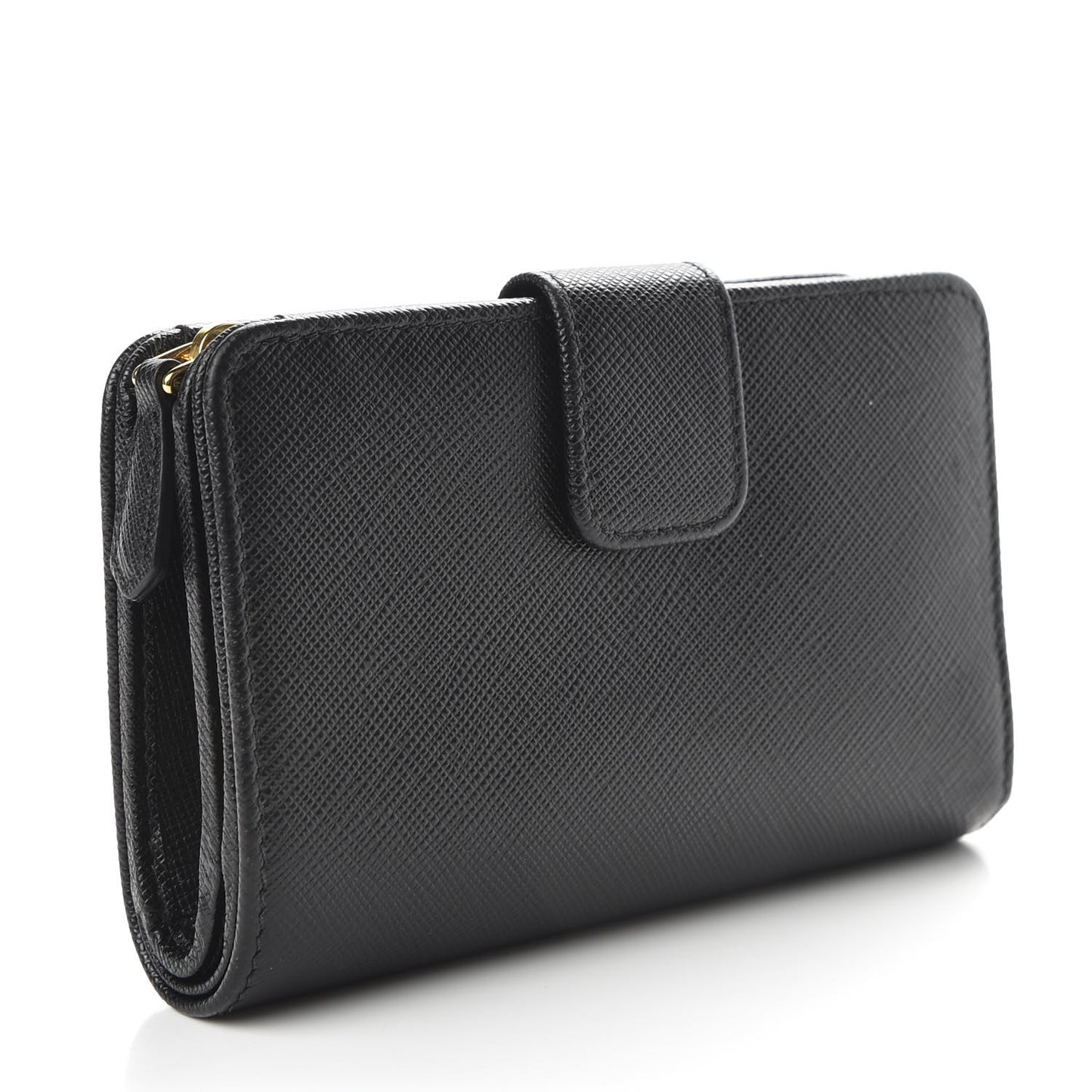 Saffiano Metal Compact Wallet Black