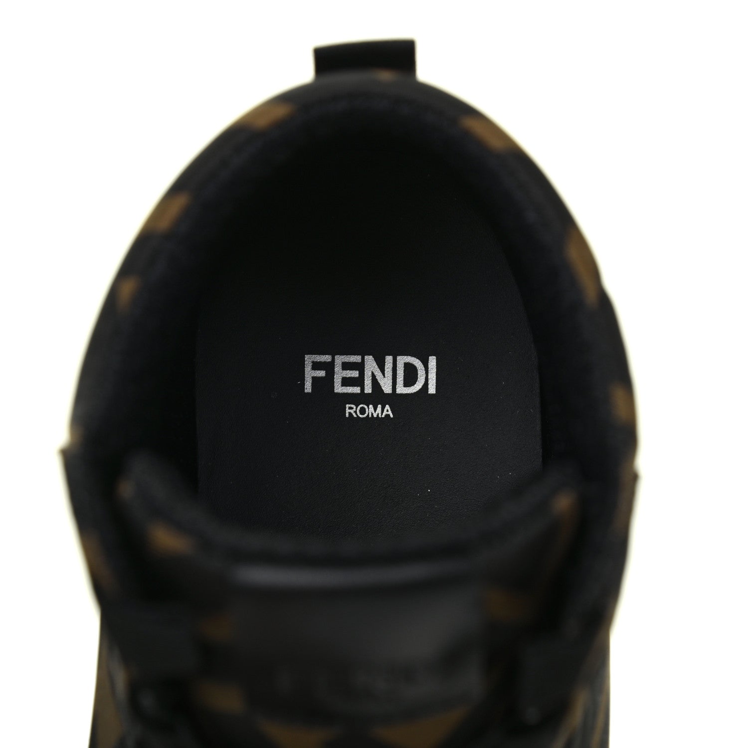 Fendi Nylon FF Reloaded High Top Sneakers 35 Tobacco Black 7 of 10