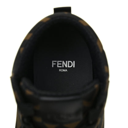 Fendi Nylon FF Reloaded High Top Sneakers 35 Tobacco Black 7 of 10