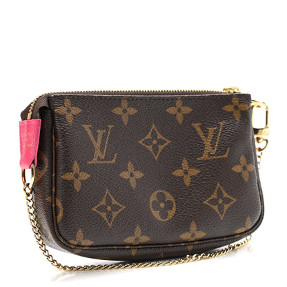 Louis Vuitton Monogram 2019 Christmas Animation Mini Courchevel Pochette Accessories Fuchsia 3 of 8