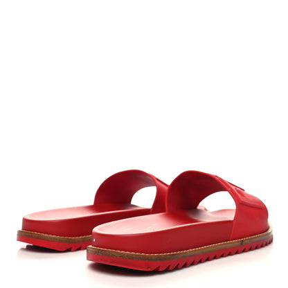 Fendi PVC Logo Mens Slide Sandals 10 Rosso 4 of 8