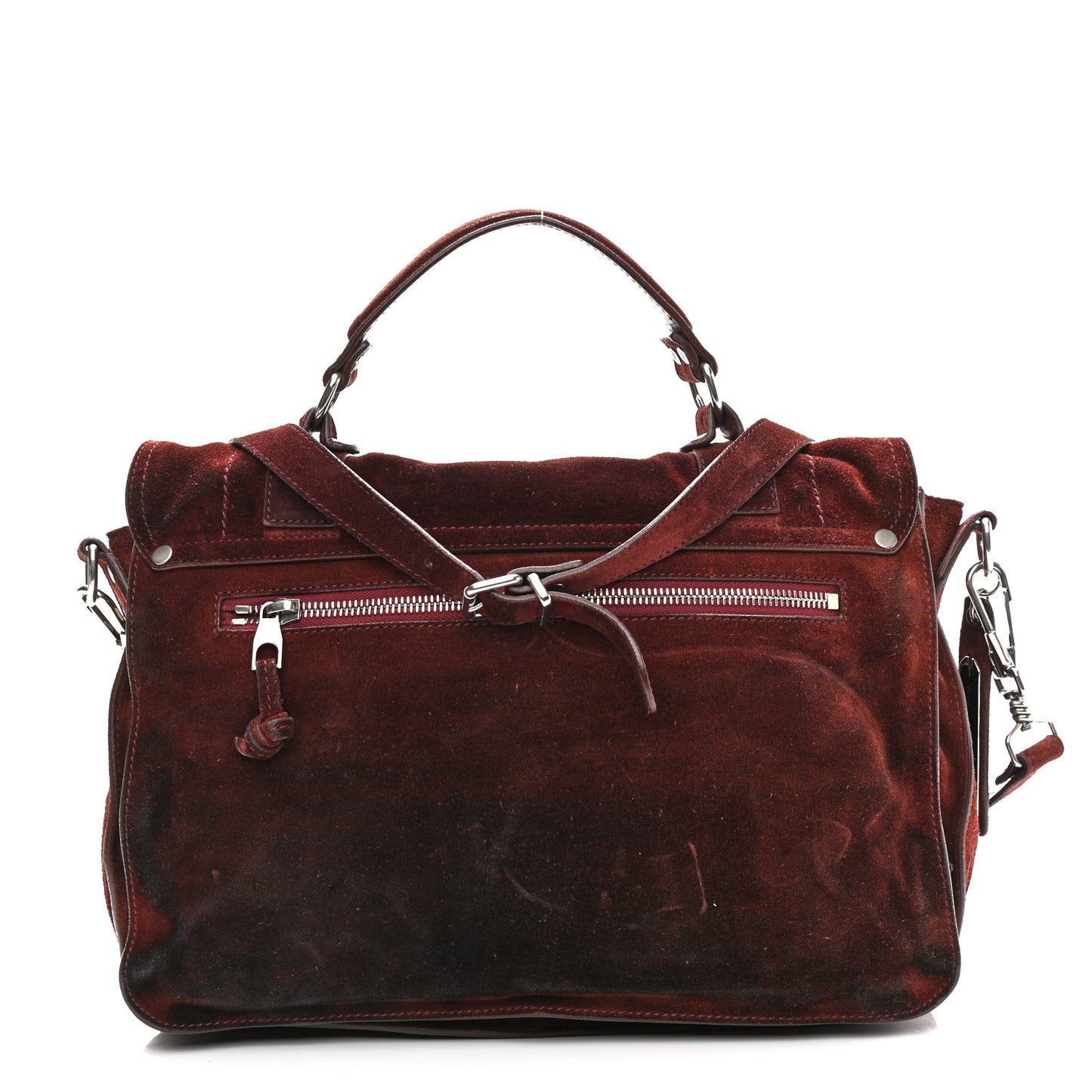 Suede Medium PS1 Satchel Oxblood