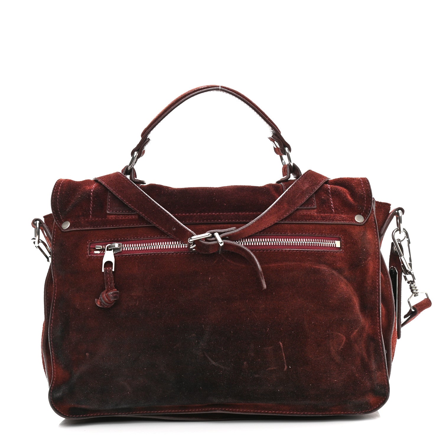 Proenza Schouler Suede Medium PS1 Satchel Oxblood 14 of 14