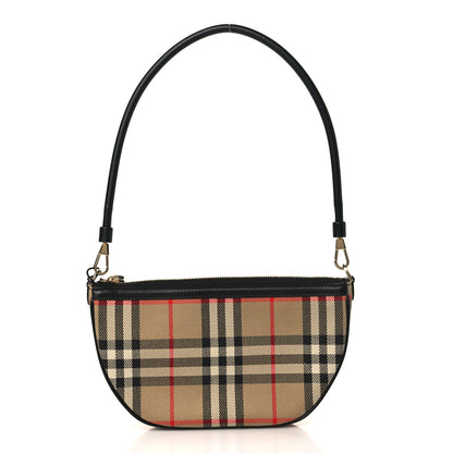 Burberry Vintage Check Calfskin Olympia Pouch Archive Beige 1 of 8