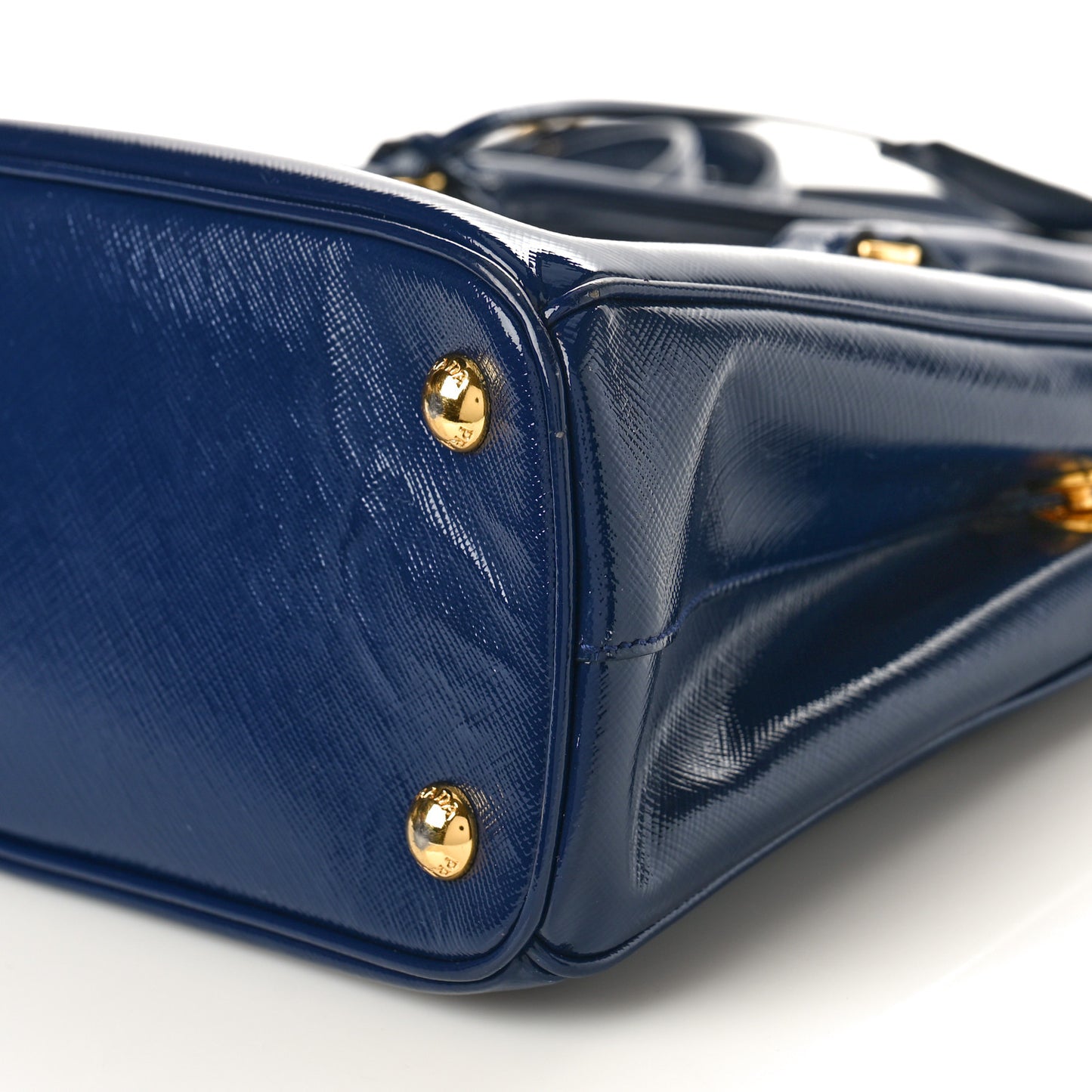 Saffiano Vernice Mini Galleria Double Zip Tote Inchiostro