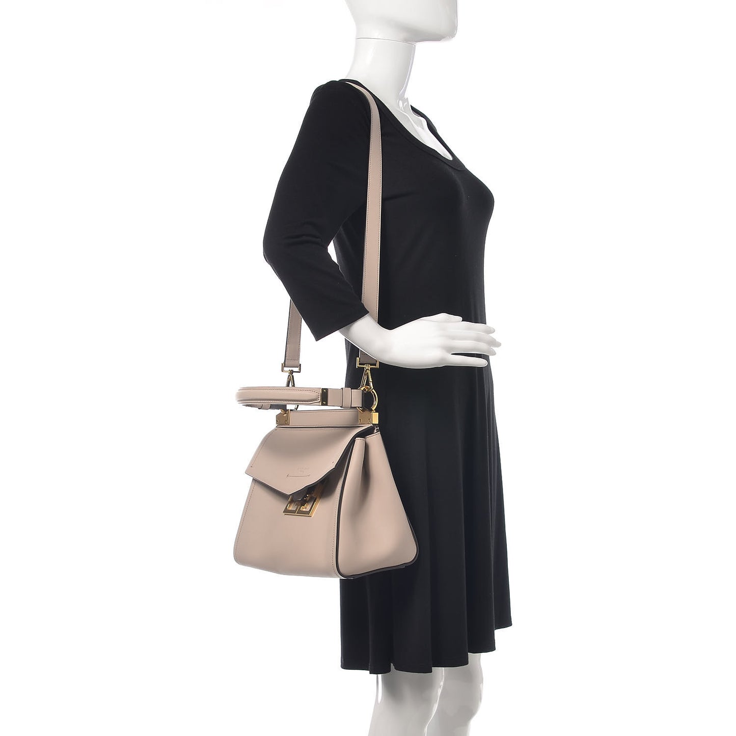 Calfskin Small Mystic Shoulder Bag Pale Pink