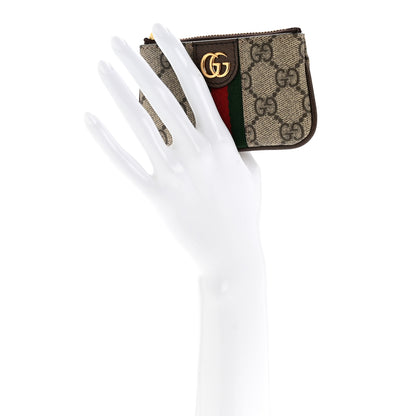 Gucci GG Supreme Monogram Web Ophidia Key Case Beige New Acero 2 of 8
