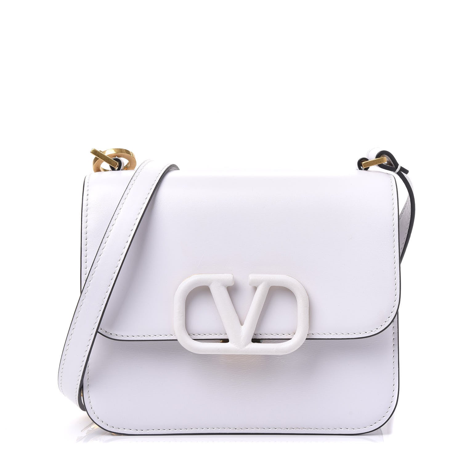 Valentino Garavani Smooth Calfskin Small VSling Shoulder Bag White 1 of 8
