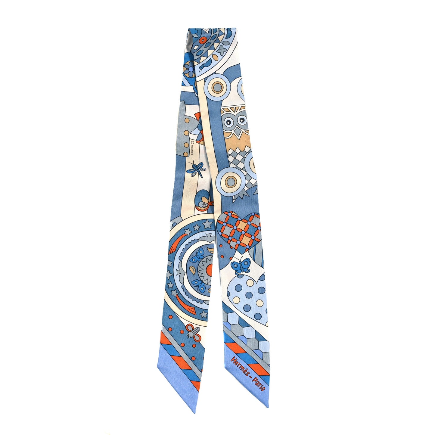Silk Les Murmures De La Foret Twilly Bleu Jean Orange