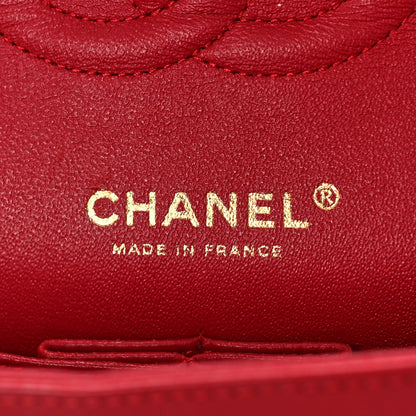 Chanel Lambskin Quilted Medium Double Flap Red 6 of 10