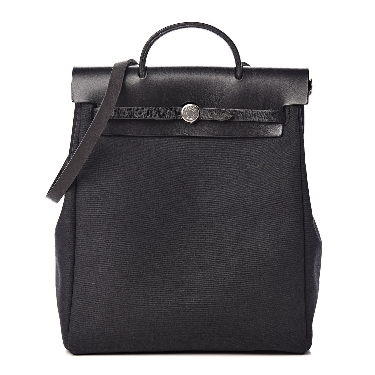 Hermes Military Toile Vache Hunter Herbag PM 31 Black 3 of 24