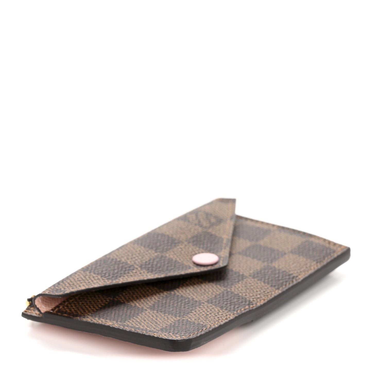 Damier Ebene Recto Verso Card Holder Rose Ballerine