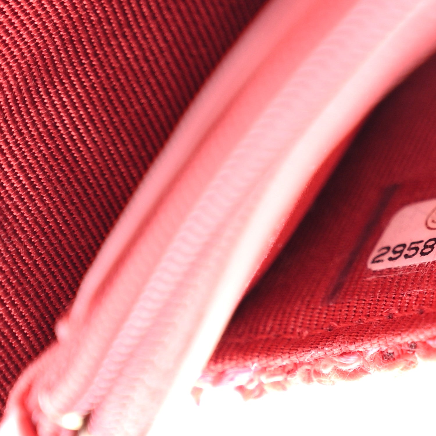 Chanel Tweed Quilted Reissue Wallet On Chain WOC Red Pink Multicolor 7 of 10