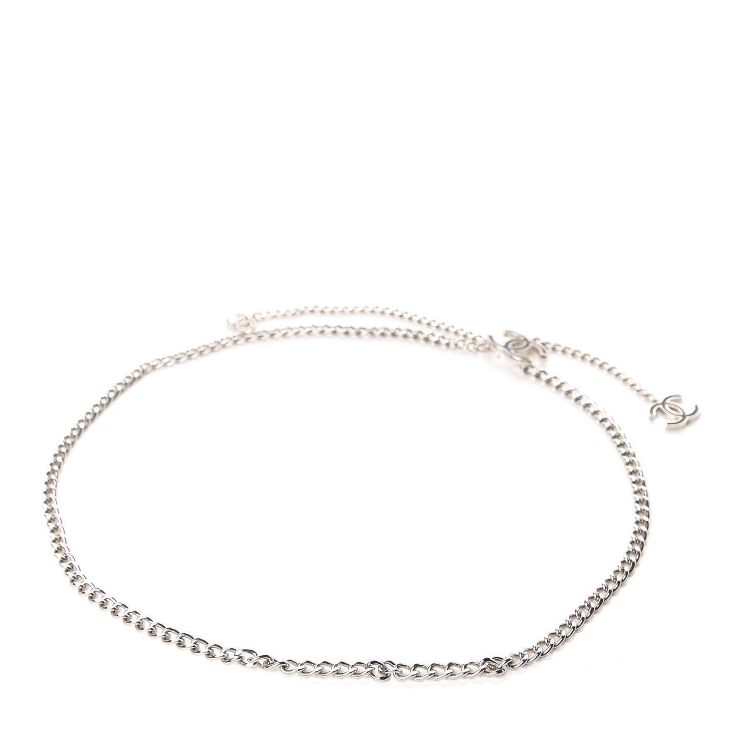 Enamel CC Ceinture Fantai Adjustable Belt Silver Black