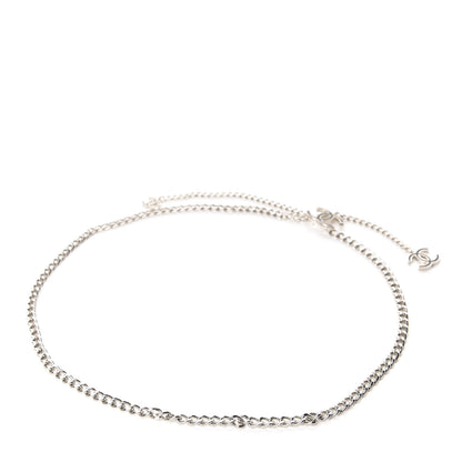 Chanel Enamel CC Ceinture Fantai Adjustable Belt Silver Black 2 of 5