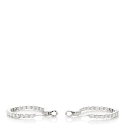 Harry Winston Platinum Diamond Inside Out Hoop Earrings 3 of 5