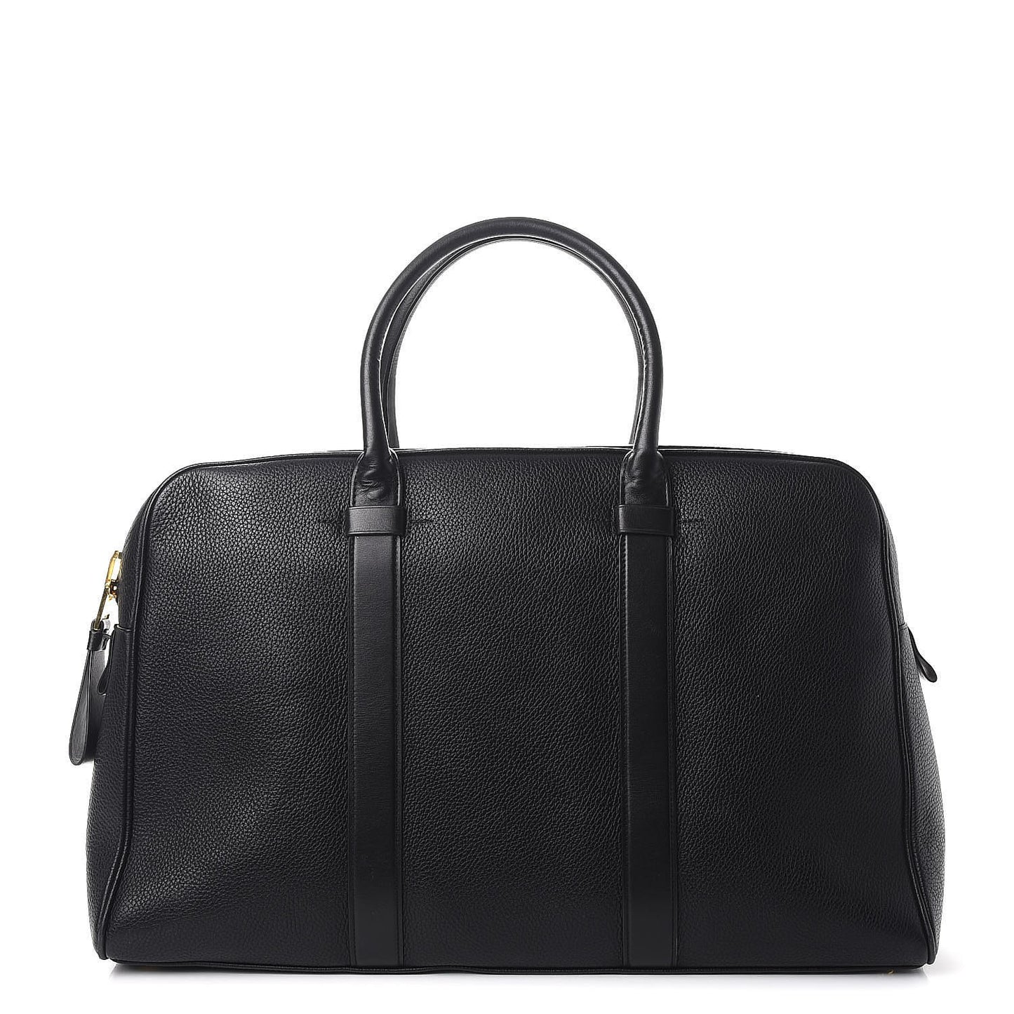 Calfskin Buckley Flat Trapeze Briefcase Black