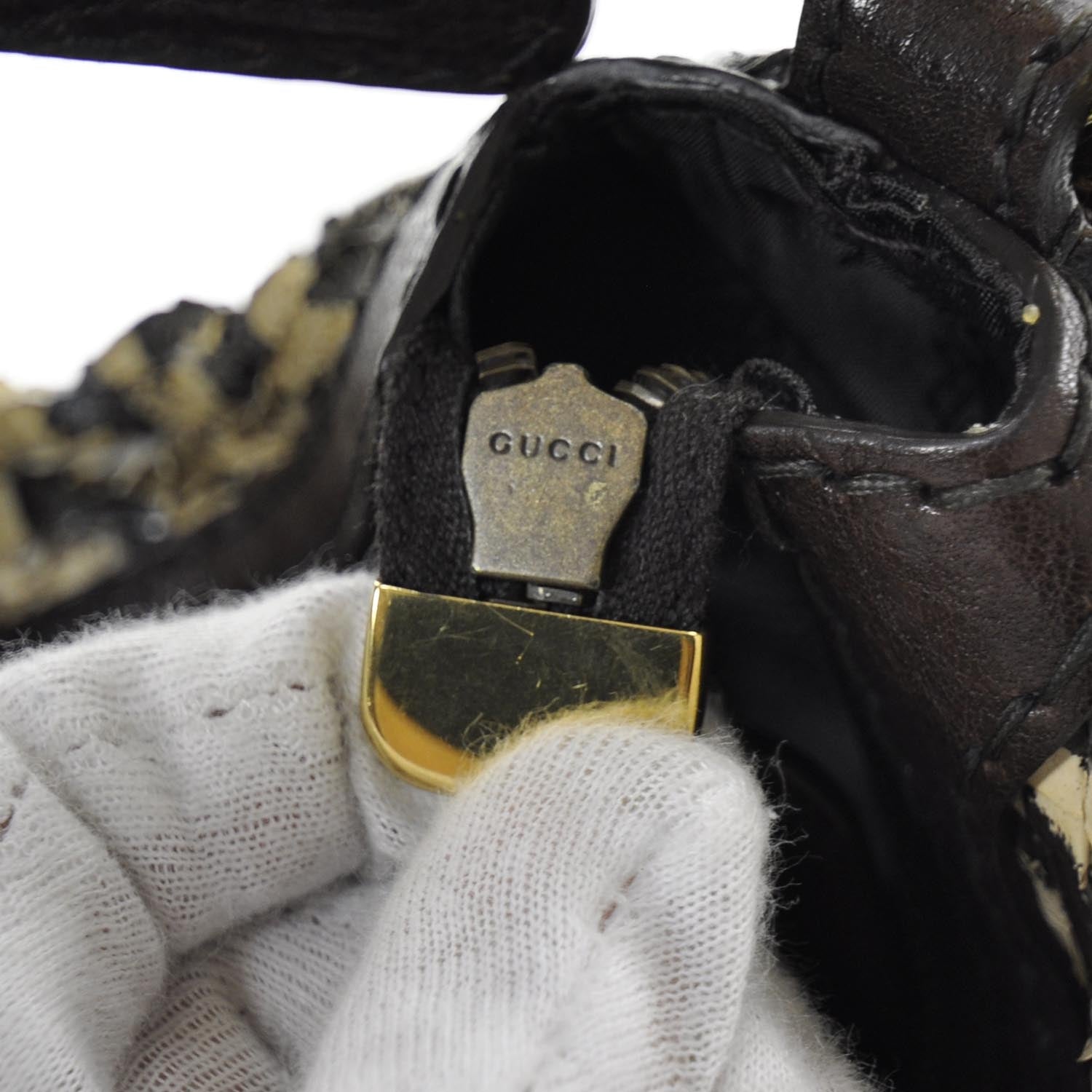 Gucci Python Medium Jockey Hobo 10 of 10