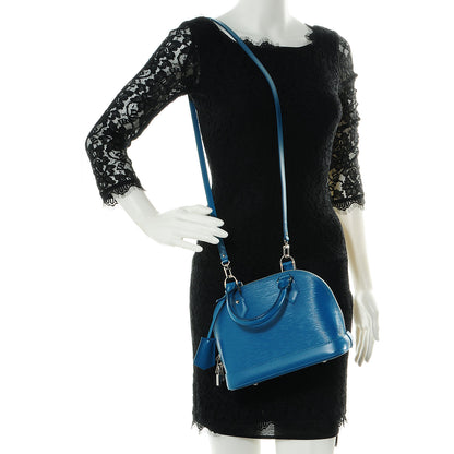 Louis Vuitton Epi Alma BB Cyan 2 of 7