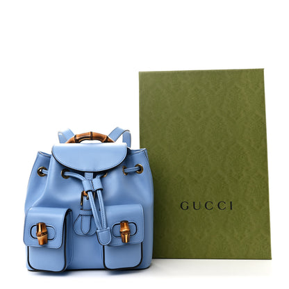 Gucci Calfskin Bamboo Backpack Mineral Blue 11 of 11