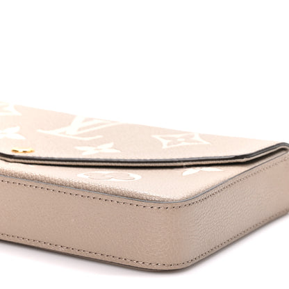 Louis Vuitton Empreinte Monogram Giant Felicie Pochette Tourterelle Creme 10 of 10