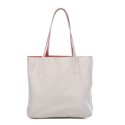 Hermes Veau Sikkim Double Sens 30 Reversible Tote Gris Perle Capucine 3 of 14