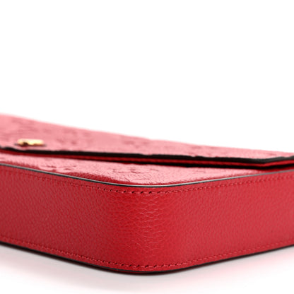 Louis Vuitton Empreinte Pochette Felicie Chain Wallet Scarlet 9 of 9
