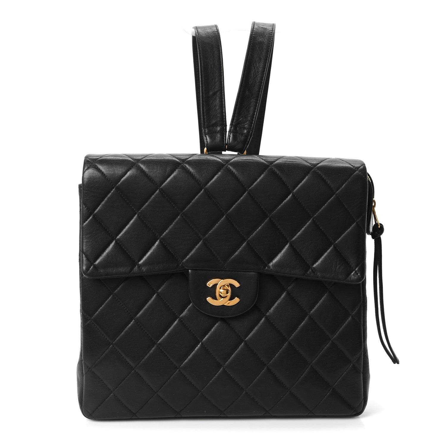 Chanel Lambskin Quilted Backpack Black 1 of 8