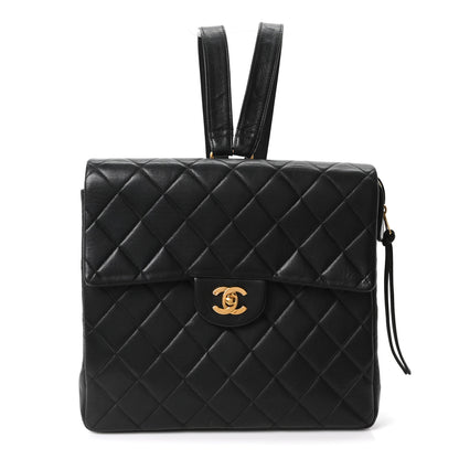 Chanel Lambskin Quilted Backpack Black 1 of 8