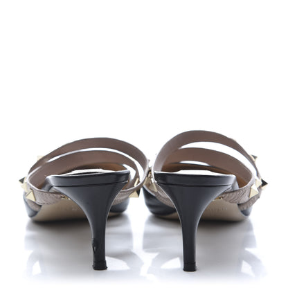 Valentino Garavani Nappa Rockstud Criss Cross 55mm Mules 37 Black Poudre 5 of 9