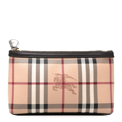 Burberry Haymarket Check Pouch Chocolate 1 of 8